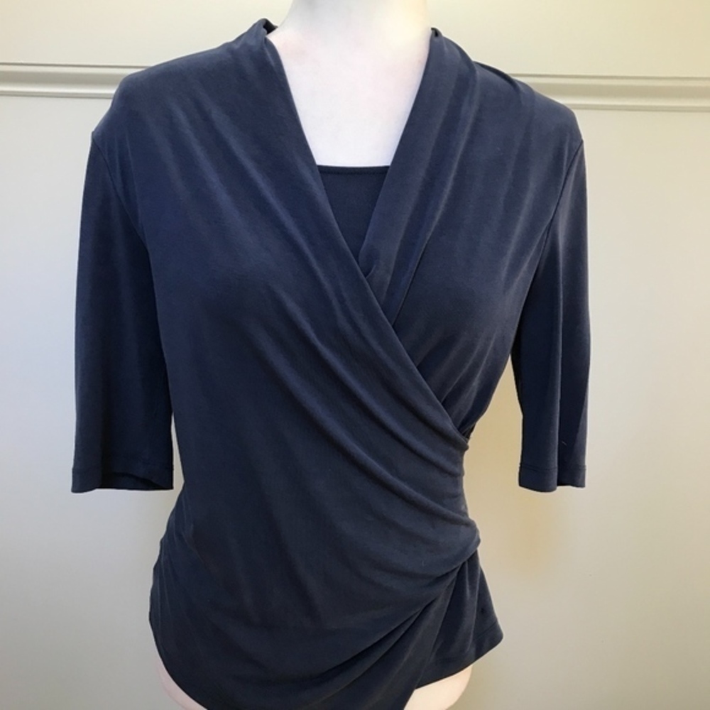 Nic + Zoe City Retreat Faux-Wrap Top xs - Picture 2 of 7